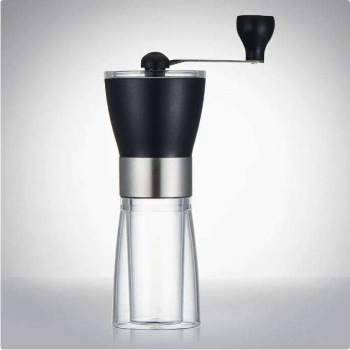 Compact GrindCraft manual coffee grinder with adjustable settings for fresh coffee grounds