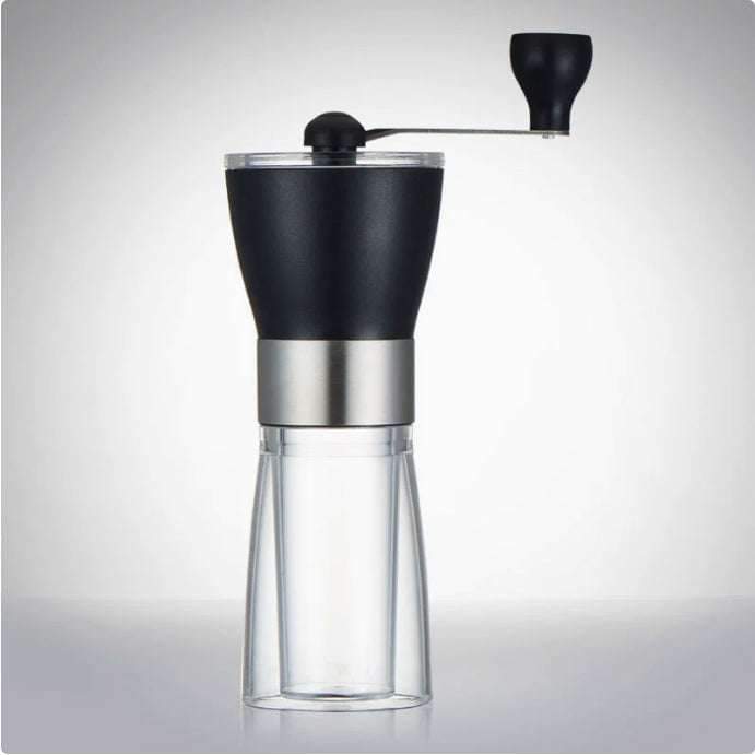Compact GrindCraft manual coffee grinder with adjustable settings for fresh coffee grounds
