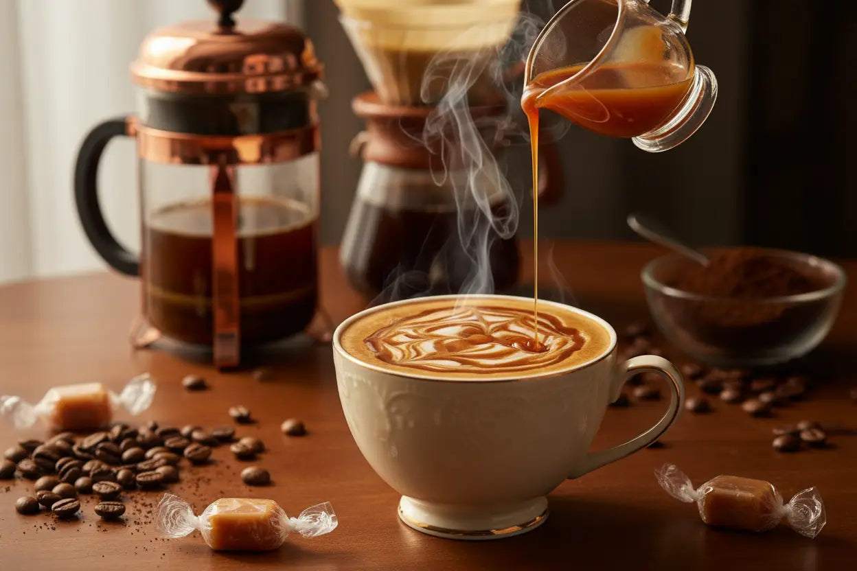 How to Brew the Perfect Cup of Caramel Flavored Coffee EleganceBrew