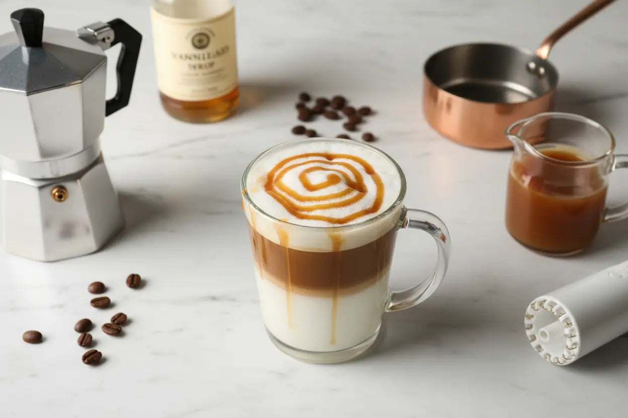 How to Make a Perfect Caramel Macchiato Recipe at Home Without Espresso Machine EleganceBrew