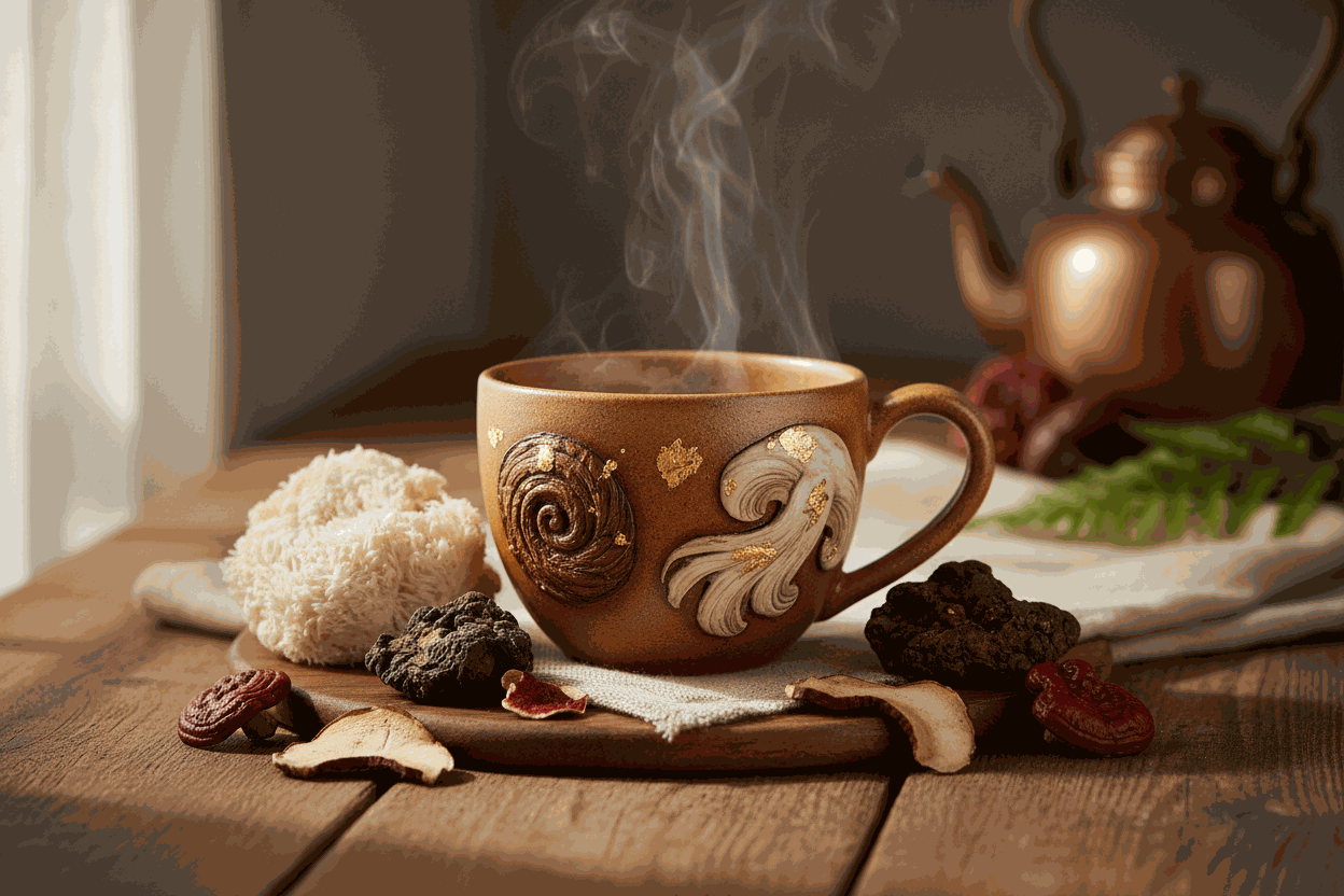 Brewed Awakening: The Unique Benefits and Flavor of Coffee with Mushrooms Dark Roast