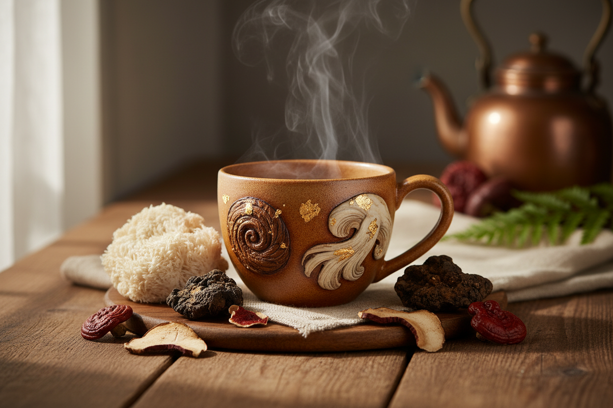 Brewed Awakening: The Unique Benefits and Flavor of Coffee with Mushrooms Dark Roast