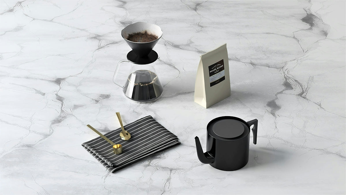 a coffee cup and a lighter on a table