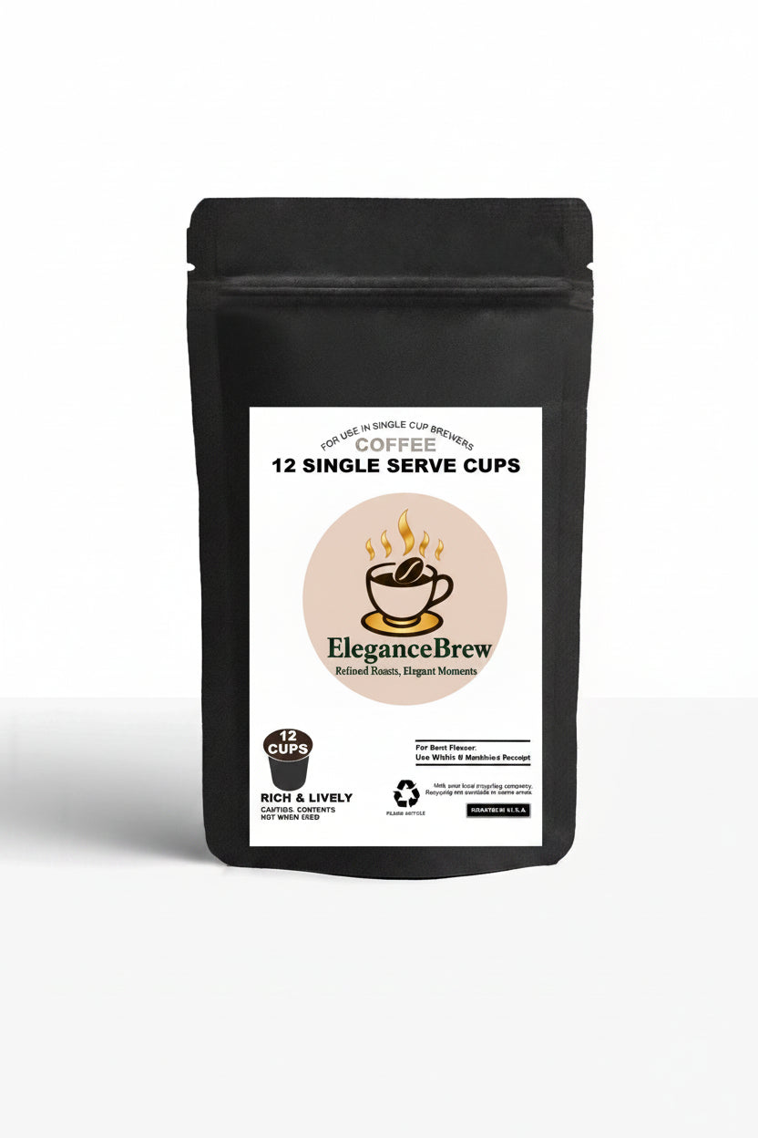 12 Pack Single Serve Coffee Capsules  EleganceBrew
