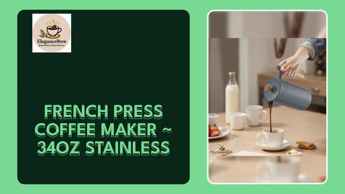 French Press Coffee Maker ~ 34oz Stainless by@Outfy
